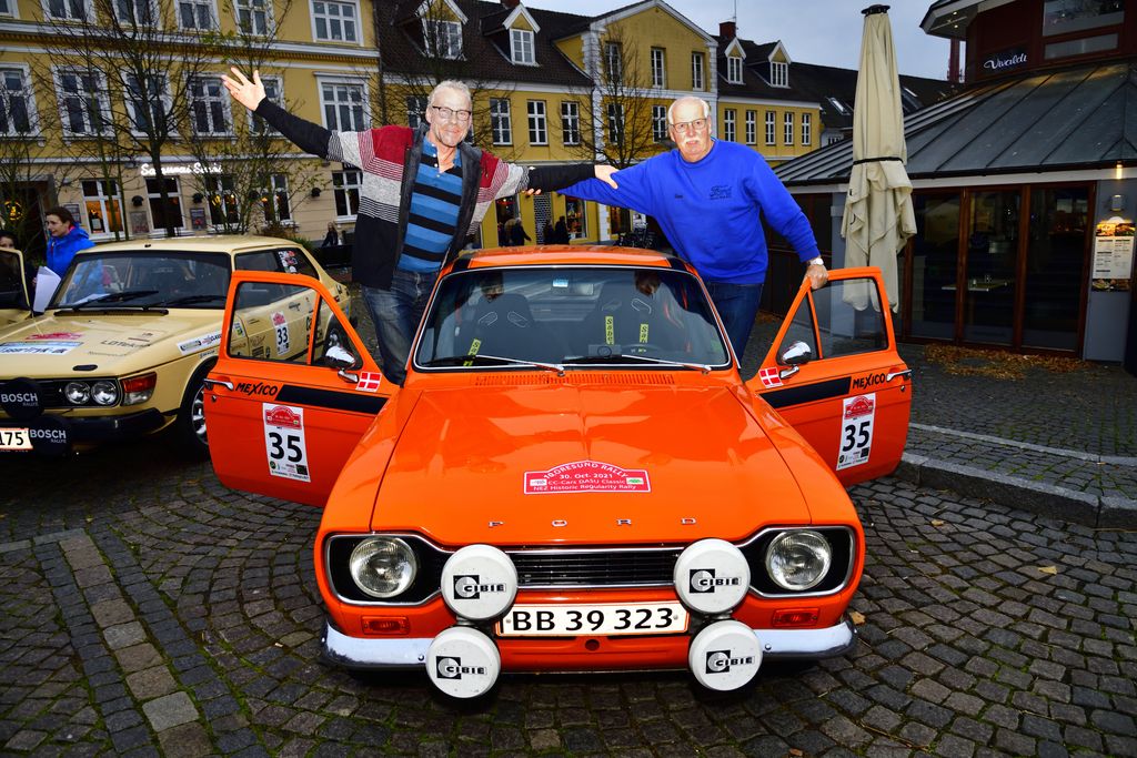 Vinderne af Oresund Rally 2021, Finn Kristensen og Erik Rasmussen i Ford Escort Mexico fra 1973, vil forsøge at gentage sejren på lørdag
(Foto: Michael Eisenberg)